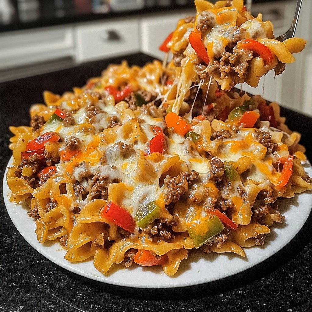 Hackfleisch Nudel Pfanne